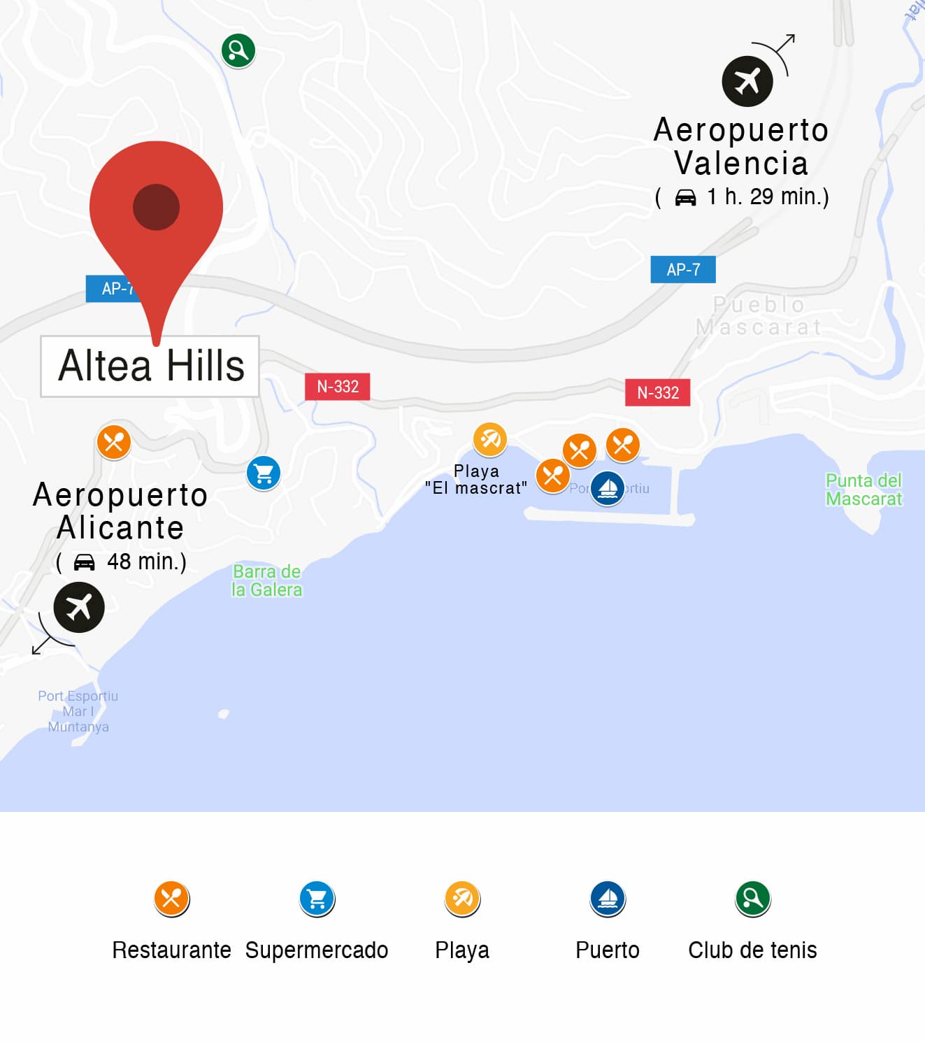 Altea Hills Map